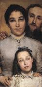 Alma-Tadema, Sir Lawrence Portrait of Aime-Jules Dalou,his Wife and Daughter (mk23) oil painting